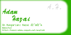 adam hazai business card